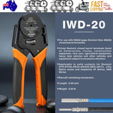 DT20 Crimper 4 Way Indent,8 Impression iCrimp Closed Barrel Type Deutsch Crimper V201-IWD0020BL8AU