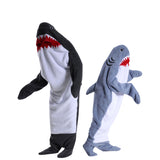 Shark-shaped sleeping bag blanket cartoon animal jumpsuit flannel men's and women's home clothes V1188-QQCC46-07093-1