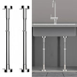 2Pcs Kitchen Sink Brackets Stainless Steel Adjustable Kitchen Sink Bracket Bottom installation V1189-LWWAL-20260327-04148
