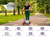 Electric Scooter 180W 18KM/H Adjustable Portable Foldable Height Riding Commuter Teens Adults ESC-180W-H178-PK