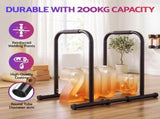 Everfit Dip Station Parallette Bars Home Gym Workout Stand Black PUB-A-SH02-BK