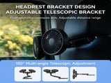Black USB Car Backseat Dual Head Fan - 3 Speed Headrest Fan with 360 Degree Rotating Base, V888-ELOSUNG57504
