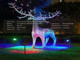 Solar Powered Outdoor RGB Landscape Spotlight with 7 Fixed Colors and Auto On/Off, IP65 Waterproof V1341-ZY-Z7Y2XZZD-2PCS