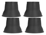 4pcs Furniture Risers 6 Inches Horn Shaped Black Plastic Heavy Duty Riser for Bed Sofa V1294-YM0715-3117220134611
