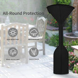 Stand-Up Patio Heater Cover, 95"H x 34"D x 19"B, Black Waterproof Outdoor Heater Cover with Zipper V1107-117-36662
