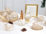 12 Pcs Christmas Ball Ornaments Shatterproof Linen Hanging Baubles for Christmas Tree Rustic V1237-ZY00B0F4CB3ZFD