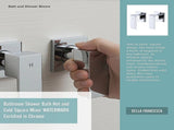 Bathroom Shower Bath Hot and Cold Square Mixer WATERMARK Certified in Chrome V63-847891