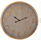 Contemporary Grey Timber Wall Clock 60cm V637-56008CLK