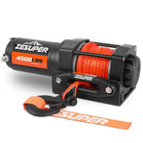 ZESUPER 12V Winch 4500LBS Electric Winch ATV Winch Synthetic Rope BOAT Trailer V211-AUEB-ZEEW002