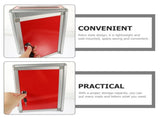 Aluminum Alloy Wall Mount Mailbox Red Letter Box for Letters Suggestions and Voting V1370-AZ4-10700