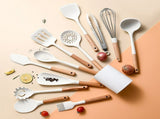 12pcs Cooking Utensils Set Silicone Kitchen Utensil Wood Handle Heat Resistance Kitchen Gadgets with V1294-YM0901-3118230345911