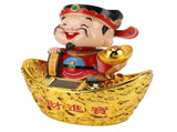 12 Inch Solar Powered Statue God of Wealth Nodding Ornament Prosperity and Fortune Meaning Car V1294-YM0901-3115230138511
