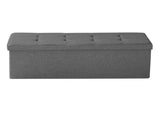 Foldable Storage Ottoman Bench, End of Bed Bench with Side Bags, Folding Upholstered Storage Chest V952-BYWSZYKZDK40FW7EP001V0