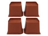 4PCS Heavy Duty Bed Chair Riser L Shaped 6in Anti Slip Furniture Extra Raiser for Bedroom V1294-YM0703-3114230002811