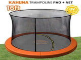 Kahuna 16ft Replacement Trampoline Safety Pad Cover and Safety Net Set KAH-PDNET-16