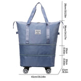Makeup Storage Box Universal Wheel Travel Bag, Large Capacity Folding Water-Proof Travel Bag V1370-AZ4-18918