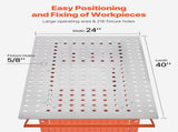 Welding Table 40"x24" Welding Workbench with 800LBS Static Weight Capacity V952-YDXHZ800LB369KJXOV0