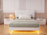 Levede Floating Bed Frame With RGB LED Light Headboard Base Platform Single BF1059-S-BG-AU