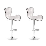 Artiss 2x Bar Stools Gas Lift Leather Seat White BA-TW-NEW4045-WHX2