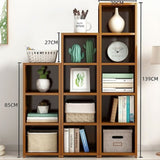 Bamboo Adjustable Shelf Bookcase Display Storage Rack Stand Livingroom Bedroom Set V63-838791