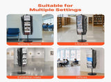 Rotating Brochure Display Rack, 30 Pockets Mesh Magazine Literature Display Stand, Portable Floor V952-WJZSXLDSDZS3117YE001V0