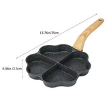 Black Wooden Handle Egg Pan Nonstick Multifunctional Frying Pan for Home Use V1366-AZ2-W-14048