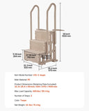 3-Step Taupe Robust Pool Ladder of 2 Handrails for 914.4-1219.2 mm Pools V952-DXYCTLTSFSSLFPJ4ZV0