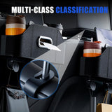 Multifunctional Car Back Seat Storage Organize with Tissue Holder, 2 Cup Holders and Purse Hooks, V1258-DP02-F-53