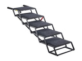 Dog Stairs for Car, 5 Steps Extra Wide Foldable Dog Ramp for Large Dogs with Non-Slip Rug Surface, V952-KZDGLTEKMZFHUGZNR001V0