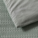 Bianca Kahlani Sage Waffle Quilt Cover Set Queen V442-BCA-QUILTCS-KAHLANI-SAGE-QS