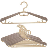 Space Saving Expandable ABS Hangers Coffee Heavy Duty for Hanging Clothes 10Pcs V1369-AZ3-W-18438