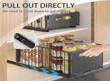 CARLA HOME 2 Pack Pullout Cabinet Kitchen Organizer Drawers with No-Drilling and Adhesive Design for LSB-36266
