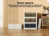 CARLA HOME 3 Tier Stackable Storage Cabinet with Wheels White - Storage Box - Plastic V178-36499