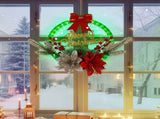 Christmas Wreath Lightation Artificial Red Berry Pine Needle LED Lighted Christmas Wreath V1294-YM0901-3119240059611