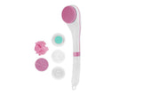Rechargeable Body Brush Kit with Long Handle -Pink V1263-JX-6504-2