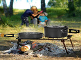 11PCS Orange Camping Cookware Set Lightweight Aluminium Camping Pots, Frying Pan, Kettle & V888-ELOSUNG54626