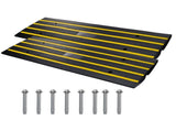 Curb 2 Pack, 6.5 cm Rise, Rubber Driveway Ramps, Heavy Duty 15 tons Weight Capacity Threshold V952-ZXDBLYPDGB2483DSGV0