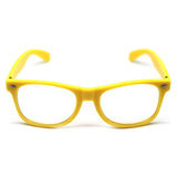 Green and Yellow Party Glasses with Clear Lenses Fun 80s Australia Day or Costume Glasses V563-21030-12X