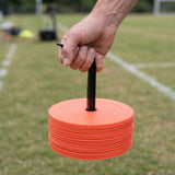 1 Set Flat Soccer Training Cones with High Contrast Markers for Effective Group Sports Drills and V1366-AZ2-W-17273