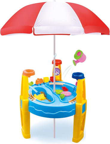 Outdoor Sand and Water Table Toy with Umbrella V196-8804A