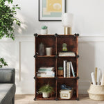 SONGMICS 6 Cube Storage Organizer and Storage with Rubber Mallet Rustic Brown V227-8498402112140