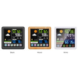 Touch Color LCD Screen Wireless Weather Station Alarm Clock Indoor & Outdoor Thermometer Hygrometer V1294-YM0901-H24989B