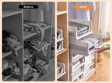 Artiss 5 Pack Stackable Plastic Storage Foldable Closet Organizers WOS-DIY-04-5P-WH