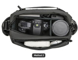 Gray Black Travel Crossbody Bag Camera Bag Photography Bag Travel Accessories High-Quality V1347-127-BLA-49017