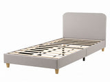 Artiss King Single Bed Frame with Headboard, Faux Linen Fabric Grey BFRAME-H-VIC-KS-BG-AB