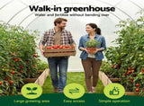 Green Fingers Greenhouse 3x2x2M Walk in Green House White GH-WALK-30X20-WH