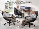 Artiss Gaming Office Chair with 8 Point Message Reline Ergonomic Black MOC-L-GC-8P-BK