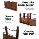 Gardeon Garden Decor Outdoor Ornament Wooden Bridge Chain 160cm GD-BRIDGE-CHAIN-CC