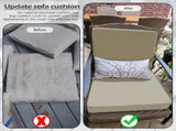 Patio Cushion Covers 24x24 Waterproof Outdoor Cushion Covers for Patio Furniture 4Pack Patio Cushion V1258-DP02-WO-971