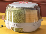 Grains Separate Storage Box Rotating Rice Bucket Food Grade Household Bean Storage Tank Large 6.5kg V1294-YM0716-3118220158612